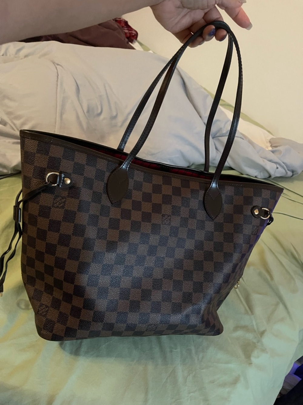 Louis Vuitton never full  Tote with Red Interior.